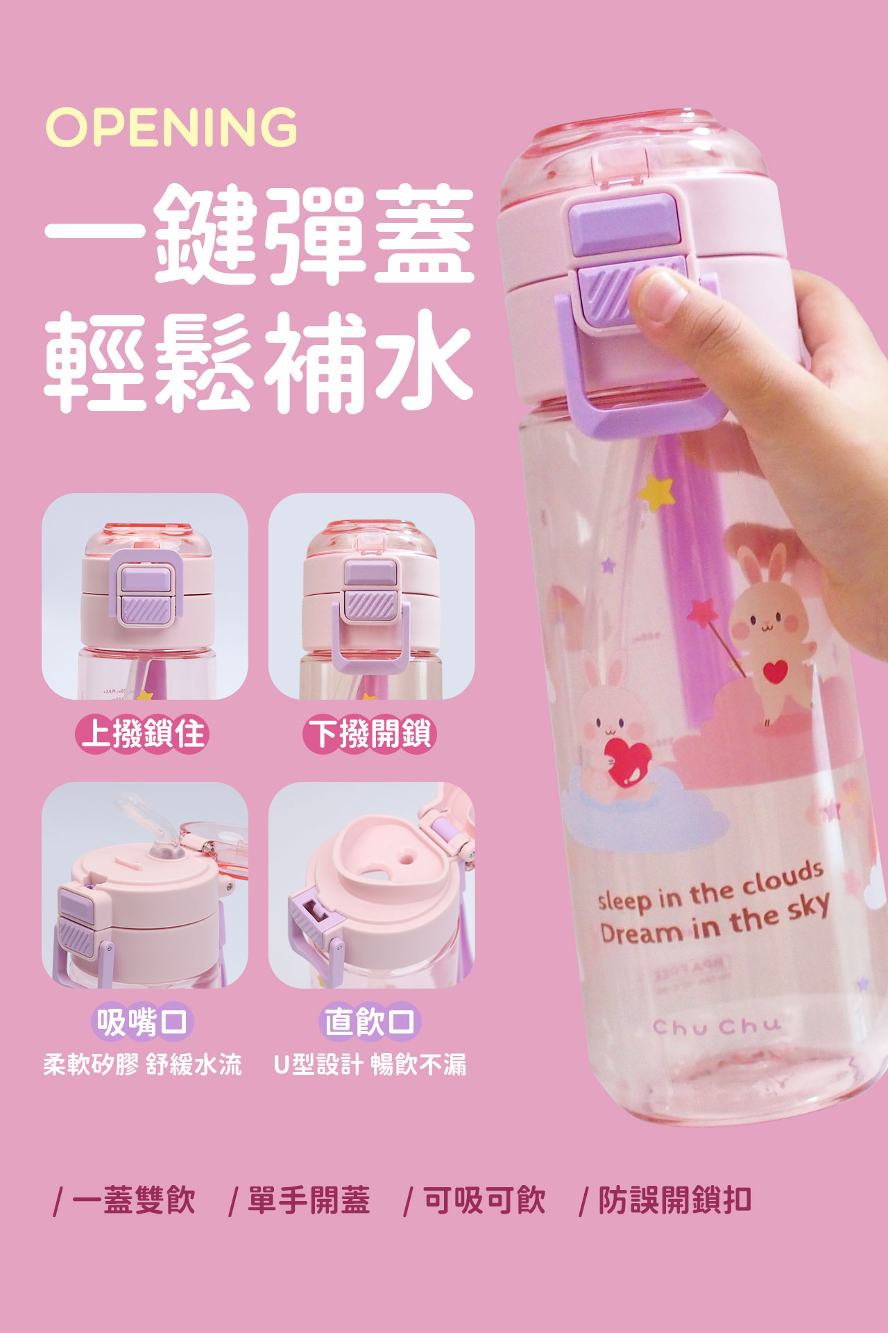 chuchu_Tritan雙飲彈蓋水瓶-雲朵粉_07