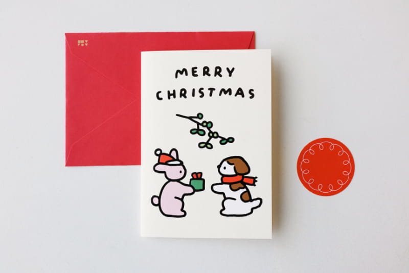 ChristmasPressedCard-Rabbitdog-snap1