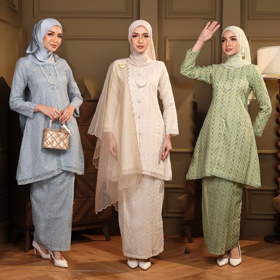MAYA KURUNG RIAU BOTTON LINEN RAYA 2026 | Maribeli Butik