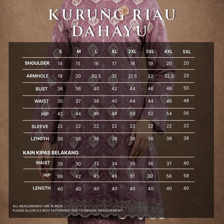 DAHAYU CHART SIZE