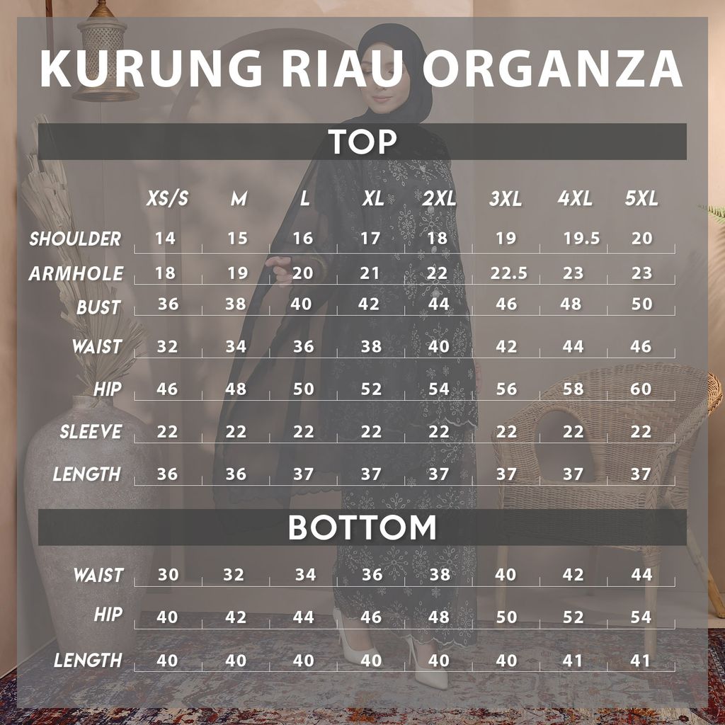 UKURAN ORGANZA - 5XL 