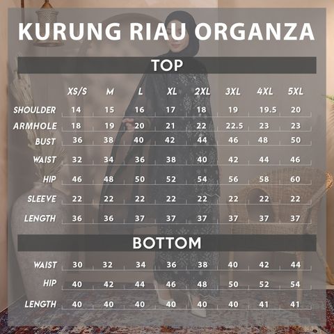 UKURAN ORGANZA - 5XL 