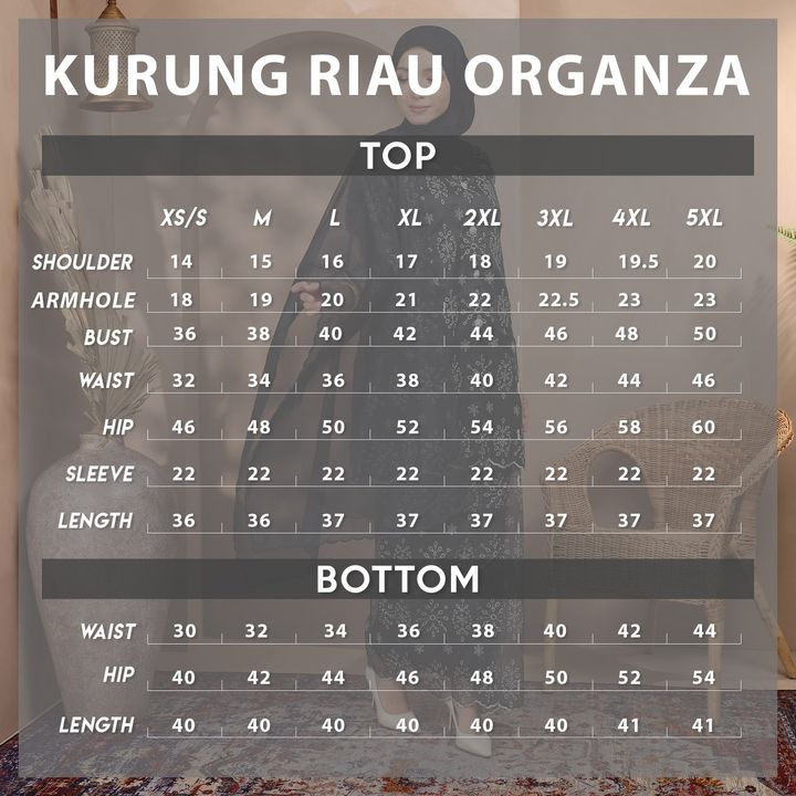 UKURAN ORGANZA - 5XL 