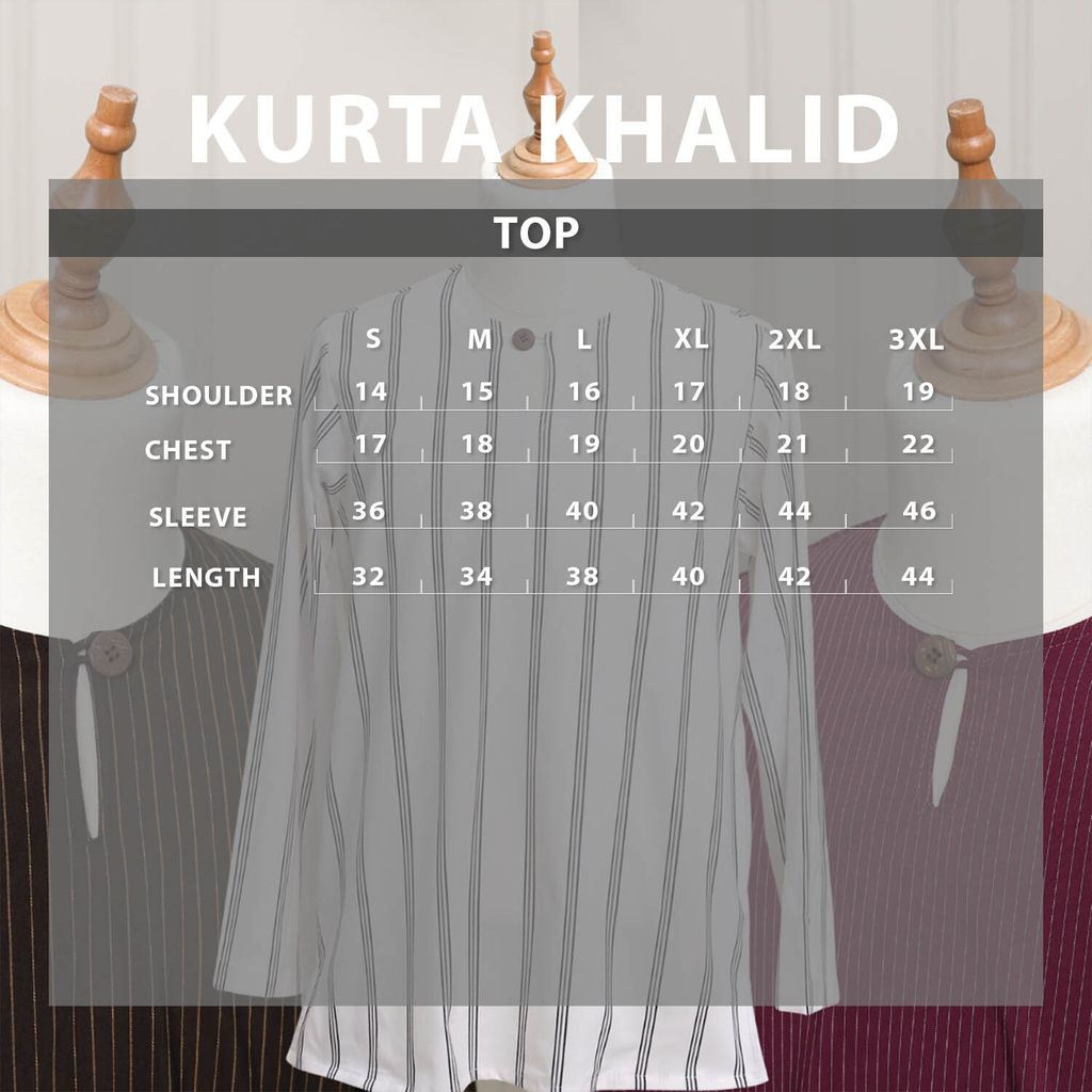 SHOPEE SAIZ S UKURAN KURTA KHALID 3XL