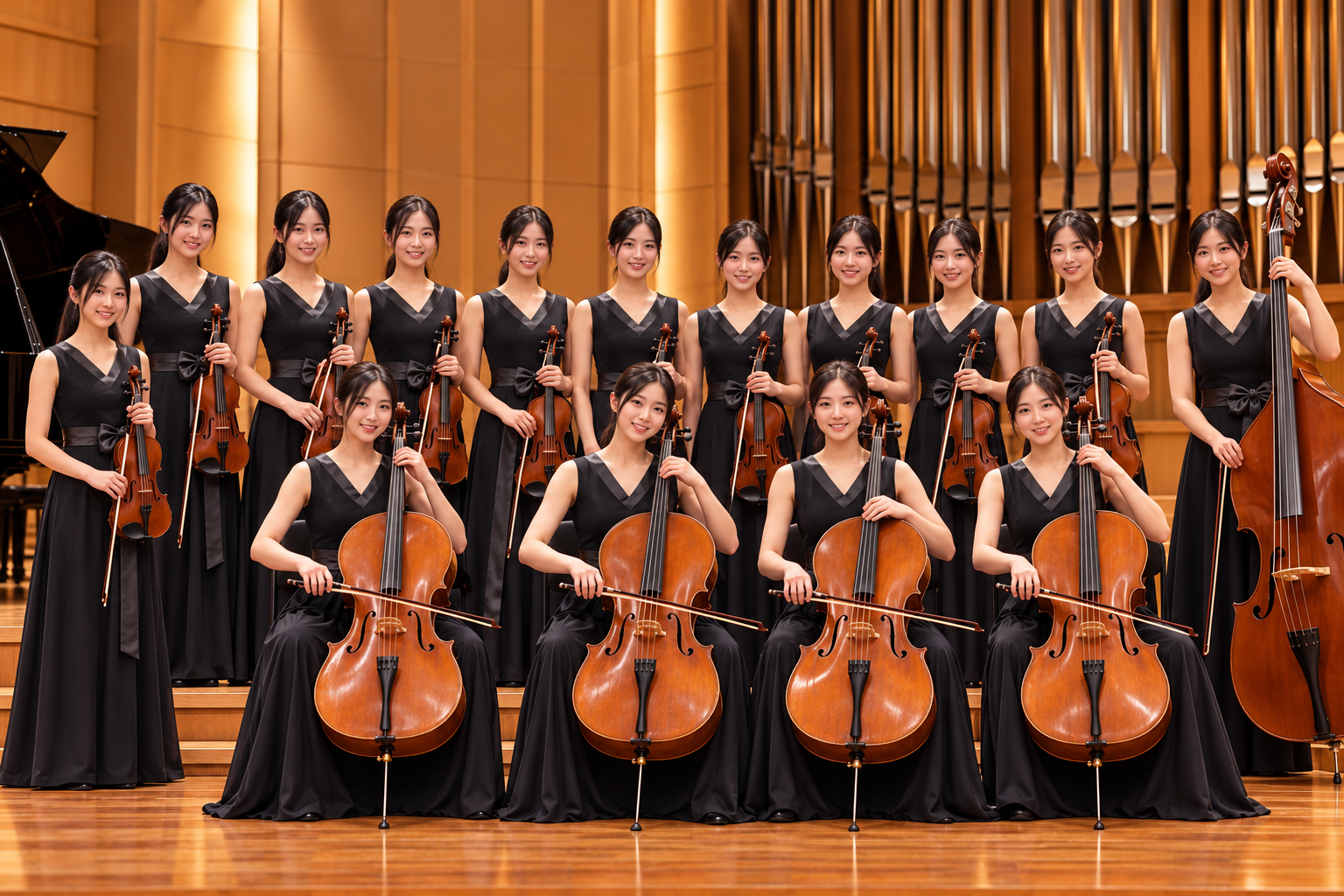 Elegant Women’s String Ensemble Portrait