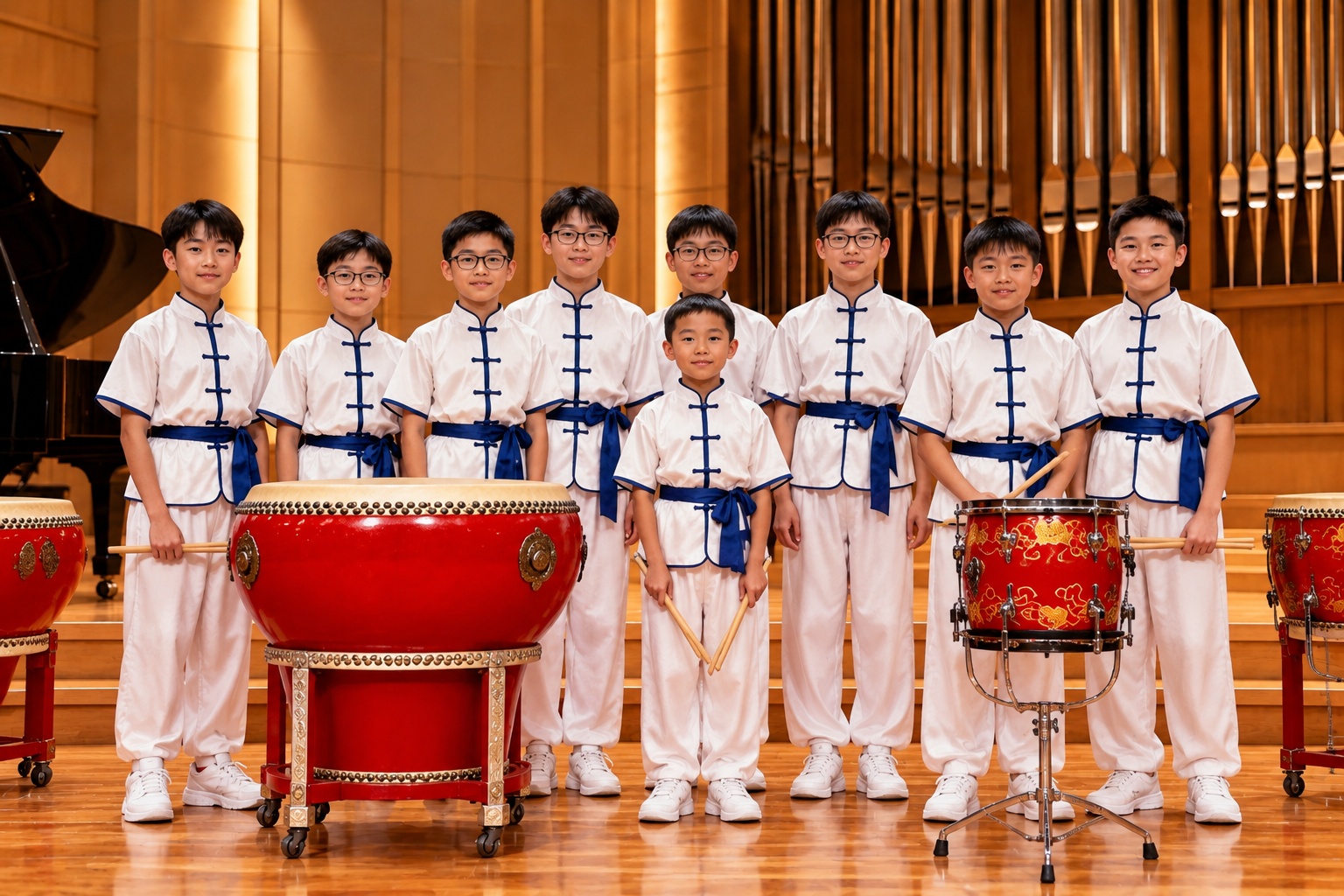 Young Drummers on the Concert Hall Stage