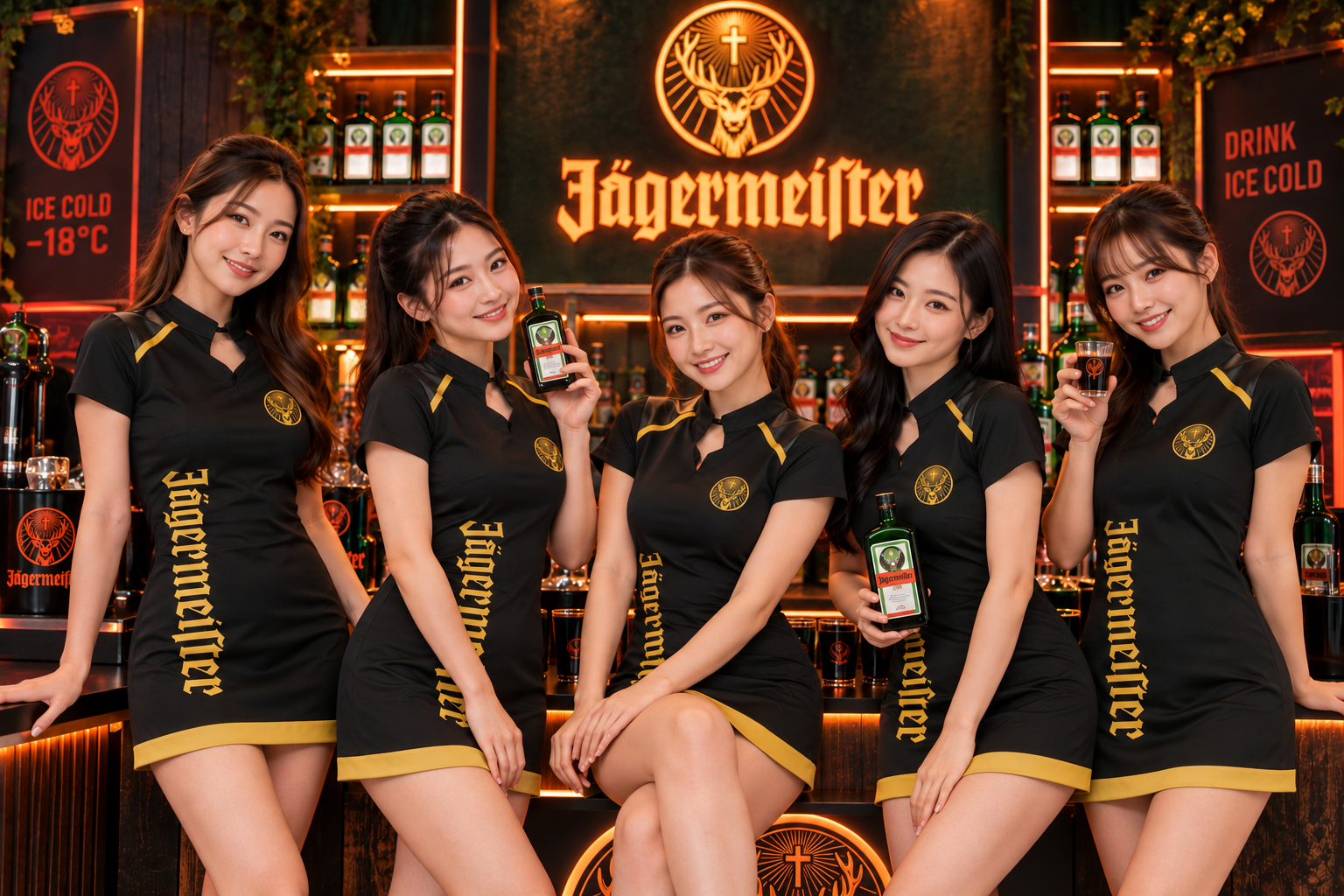 Jägermeister Glow Bar Group Portrait