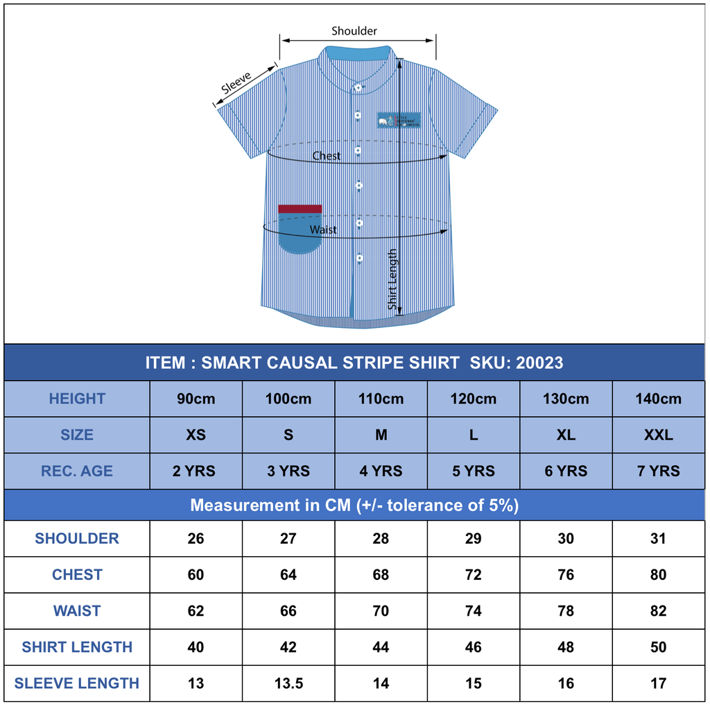 Smart Casual Stripe Shirt 20023