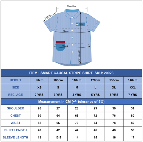 Smart Casual Stripe Shirt 20023