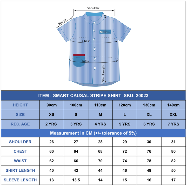 Smart Casual Stripe Shirt 20023