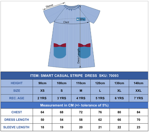 Smart casual Stripe dress 70093