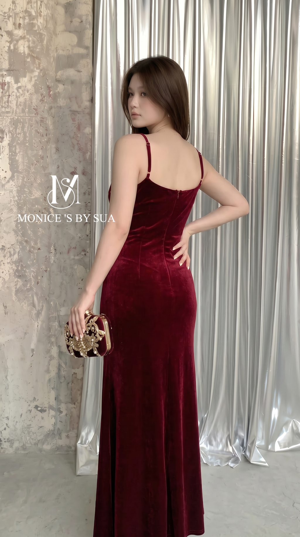 模特换装效果图_背面隐形拉链版