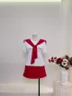 White X Red M