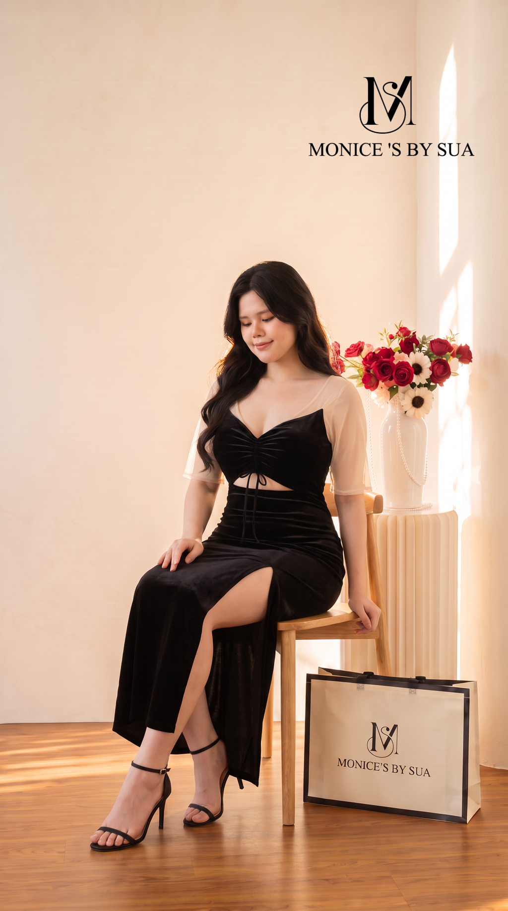 女模特坐姿专业服装摄影全身照 (5)