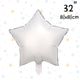 32吋白五角星