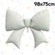 38吋白色蝴蝶結98x75cm