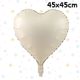 18吋奶油白愛心45x45cm