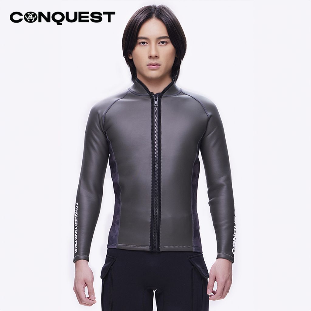 Como-Conquest-men-long-sleeve-cut-and-sew-and-mix-with-camouflage-design-scuba-diving-wetsuit-top-Grey_UCSM004-TP_new1