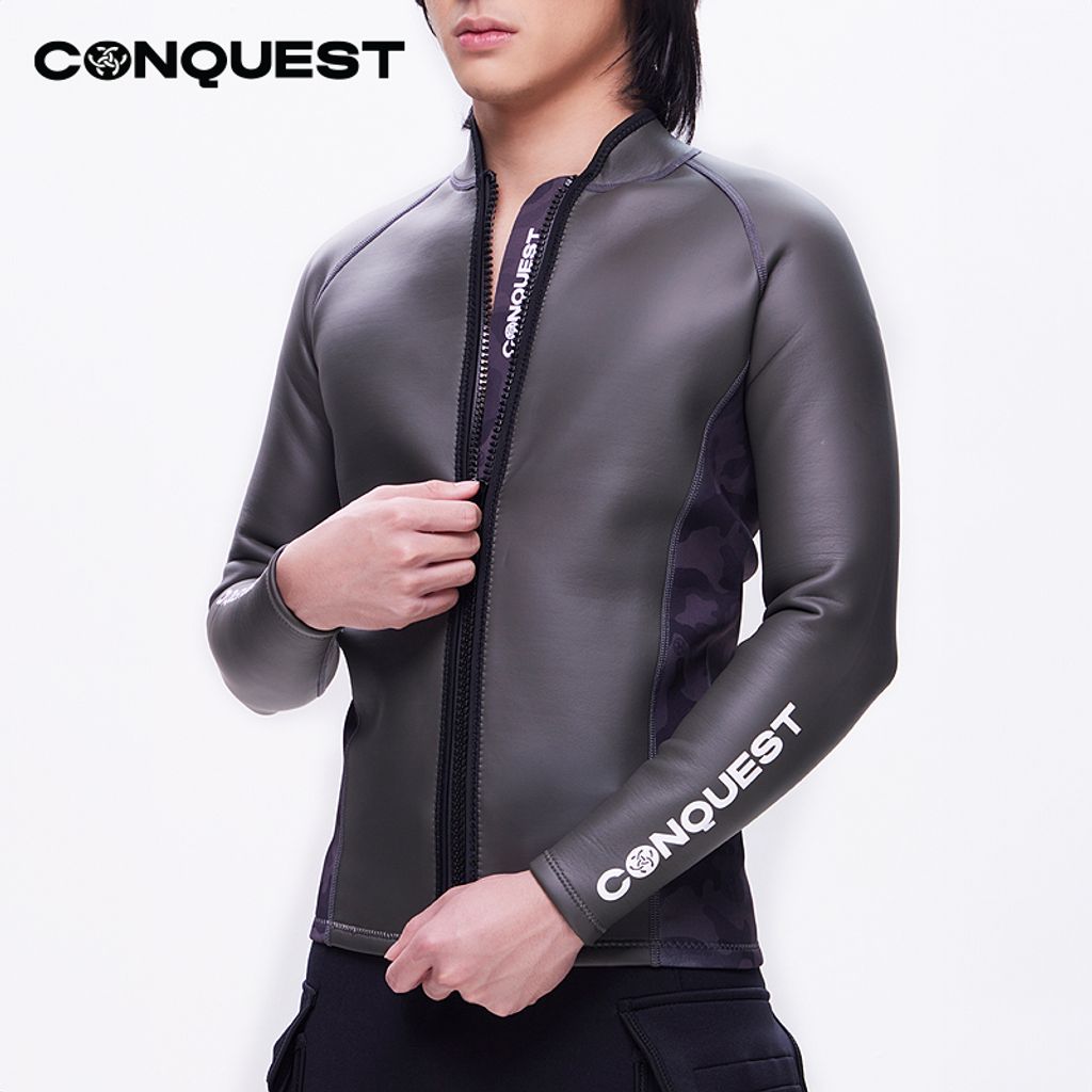 Como-Conquest-men-long-sleeve-cut-and-sew-and-mix-with-camouflage-design-scuba-diving-wetsuit-top-Grey_UCSM004-TP_new2