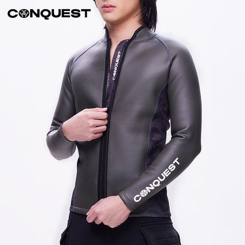 Como-Conquest-men-long-sleeve-cut-and-sew-and-mix-with-camouflage-design-scuba-diving-wetsuit-top-Grey_UCSM004-TP_new2