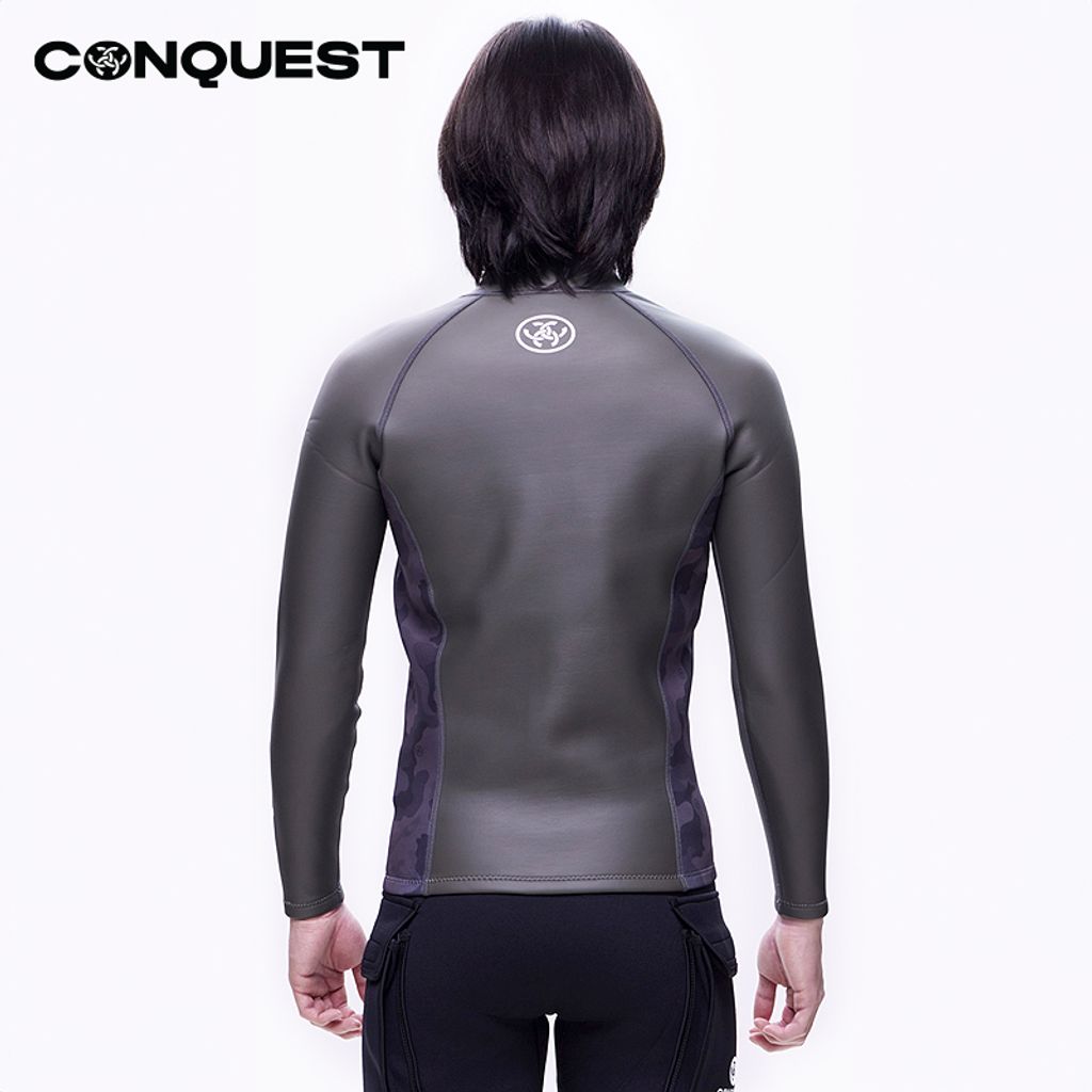 Como-Conquest-men-long-sleeve-cut-and-sew-and-mix-with-camouflage-design-scuba-diving-wetsuit-top-Grey_UCSM004-TP_new4