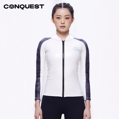 Como-Conquest-women-long-sleeve-match-with-camouflage-print-diving-wetsuit-top-black_UCSF008-TP_new1