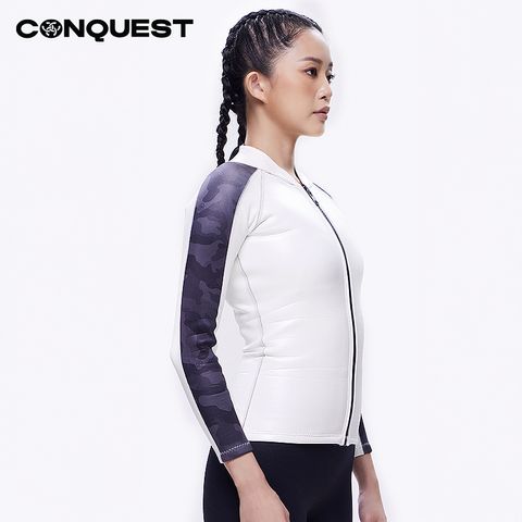 Como-Conquest-women-long-sleeve-match-with-camouflage-print-diving-wetsuit-top-black_UCSF008-TP_new2