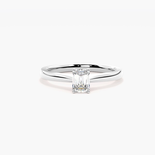 Platinum Emerald Ring