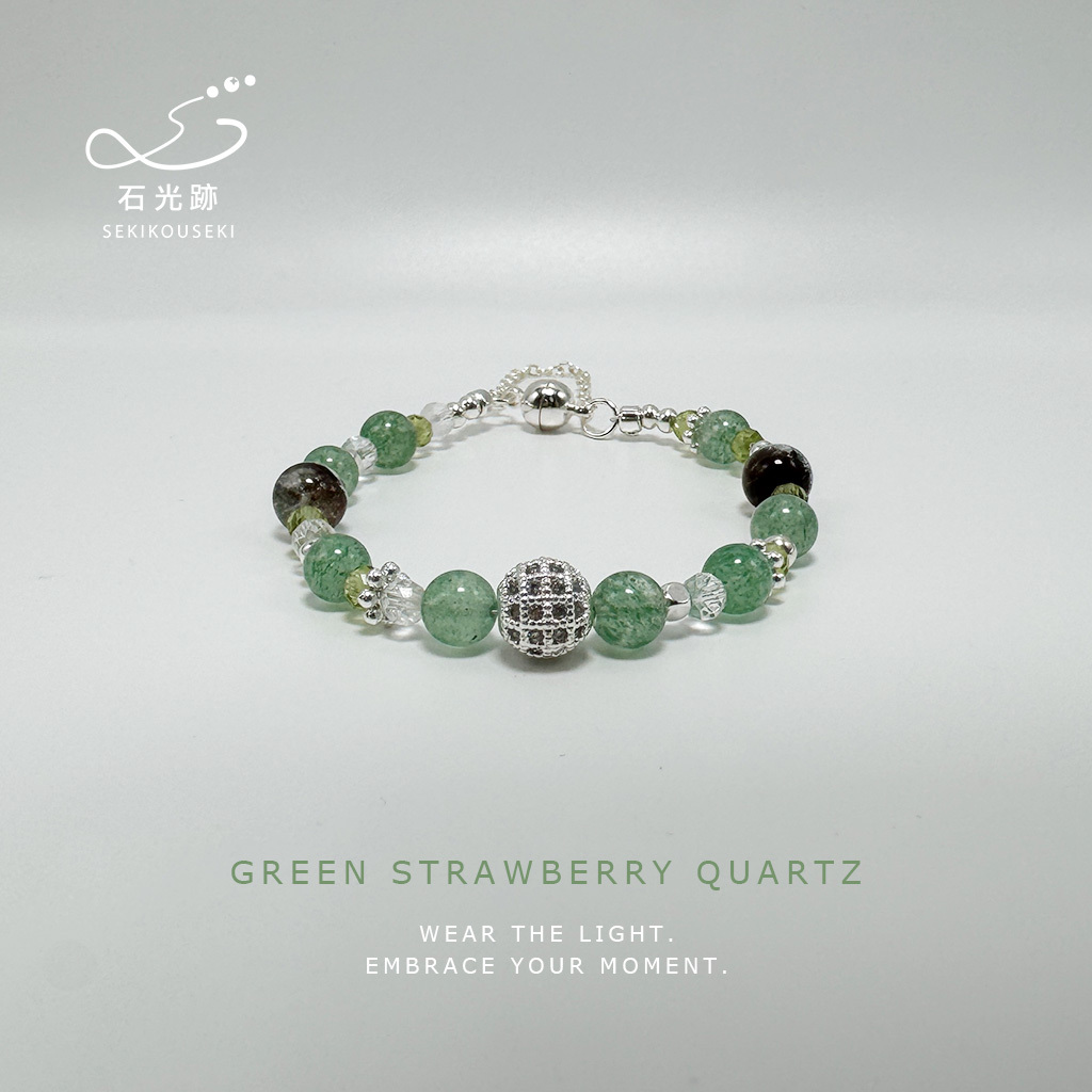 綠幽靈-綠草莓晶-綠橄欖石