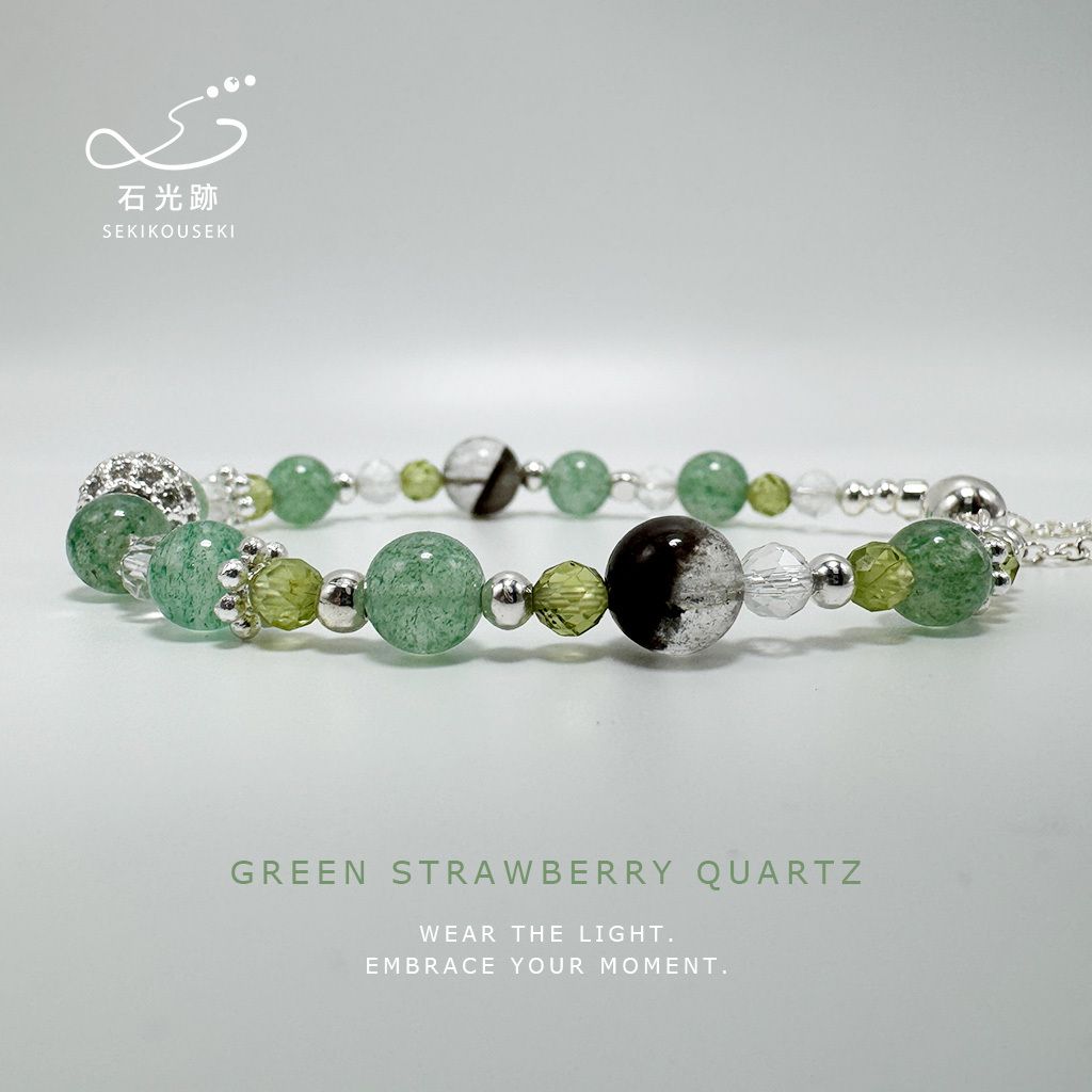 綠幽靈-綠草莓晶-綠橄欖石