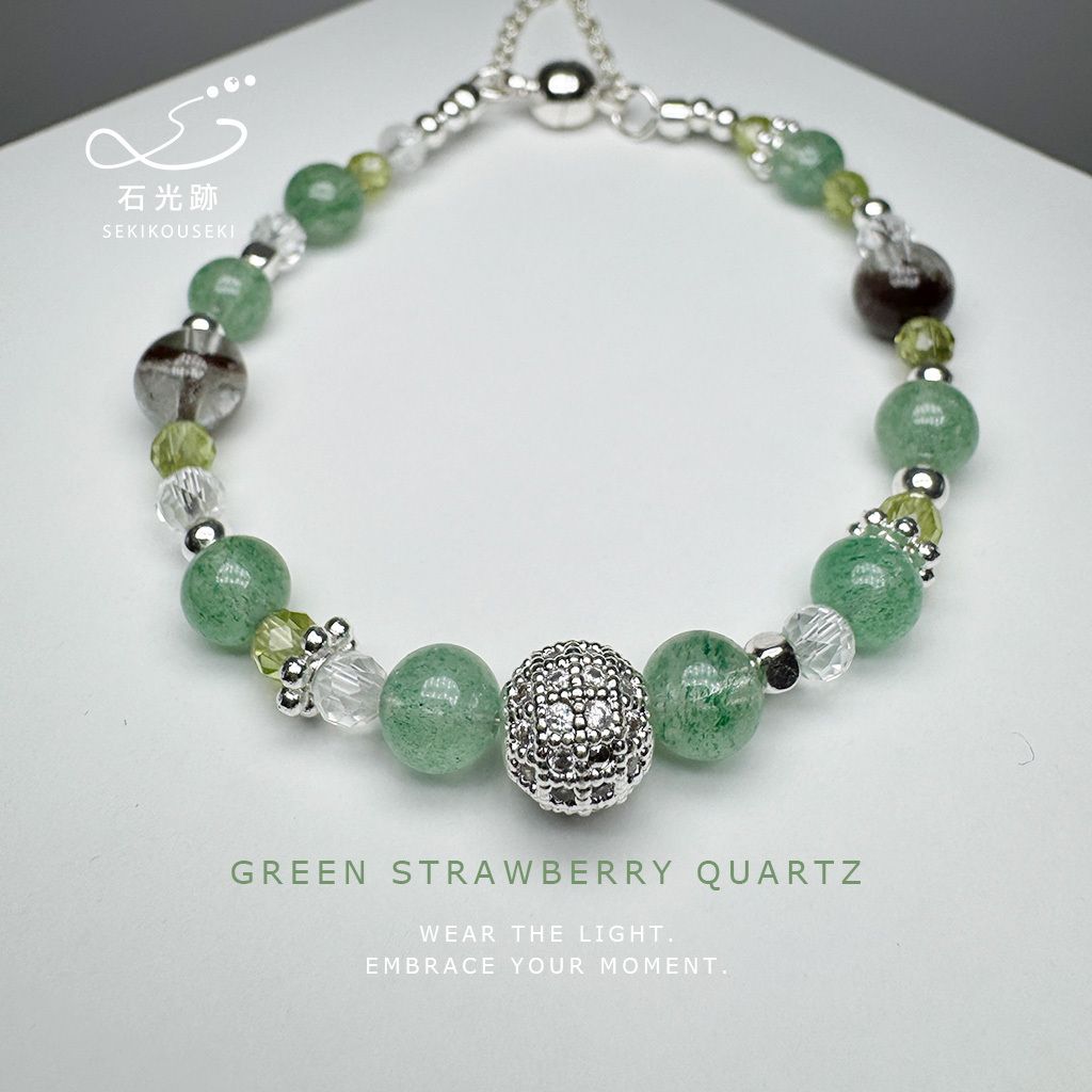 綠幽靈-綠草莓晶-綠橄欖石