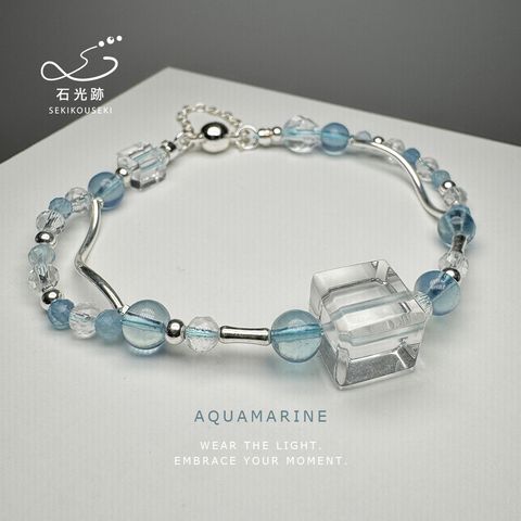 方糖白水晶海藍寶