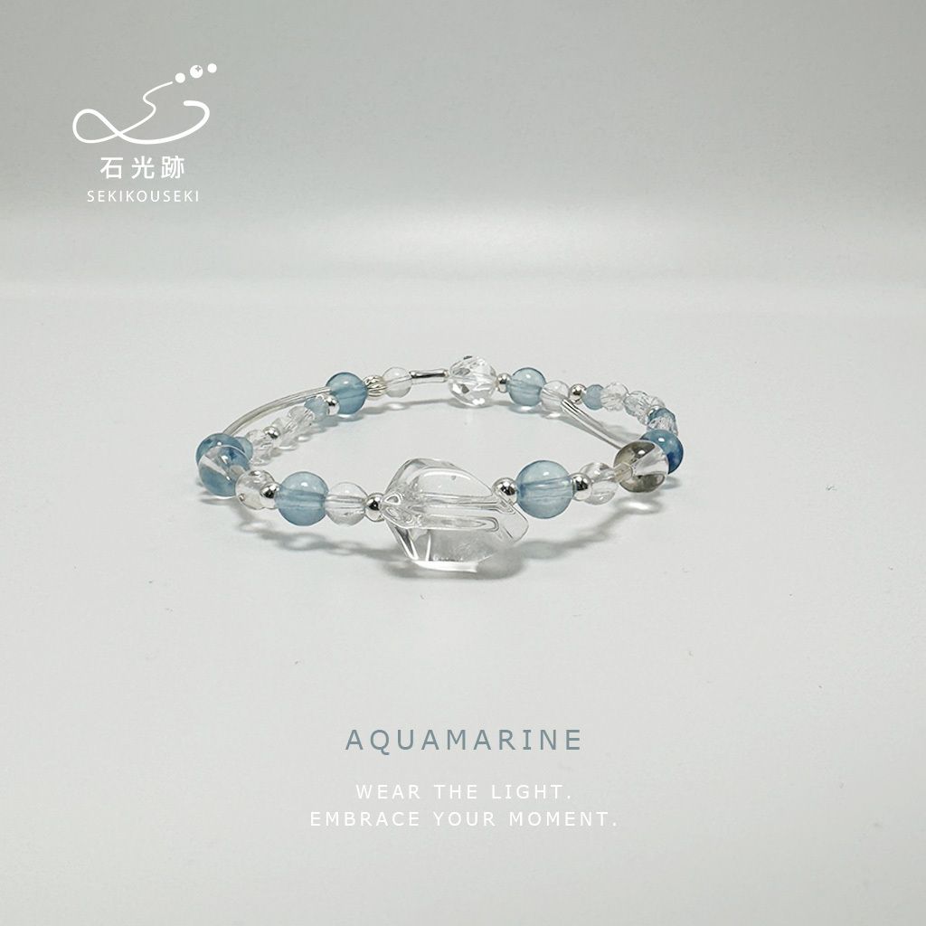 白水晶隨形海藍寶