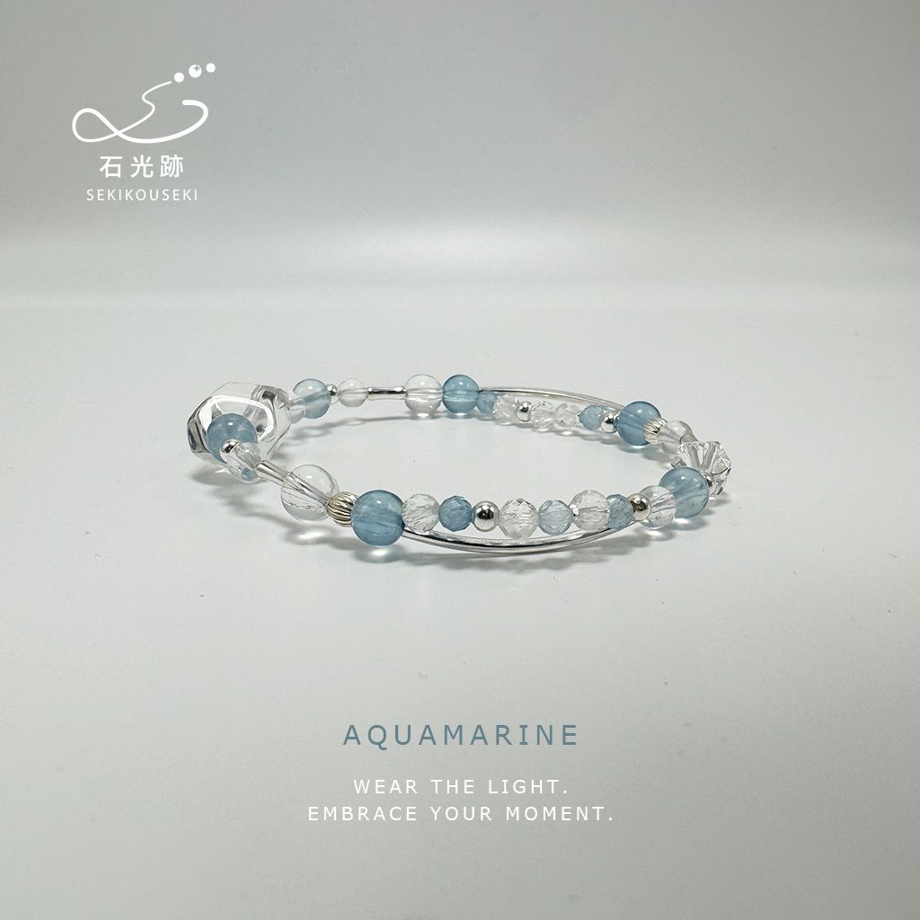 海藍寶-白水晶隨形