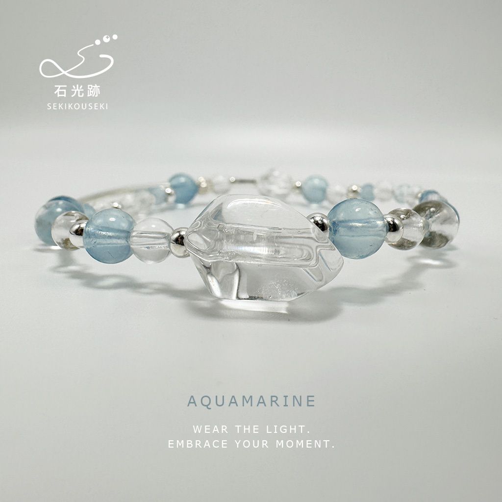 白水晶隨形海藍寶