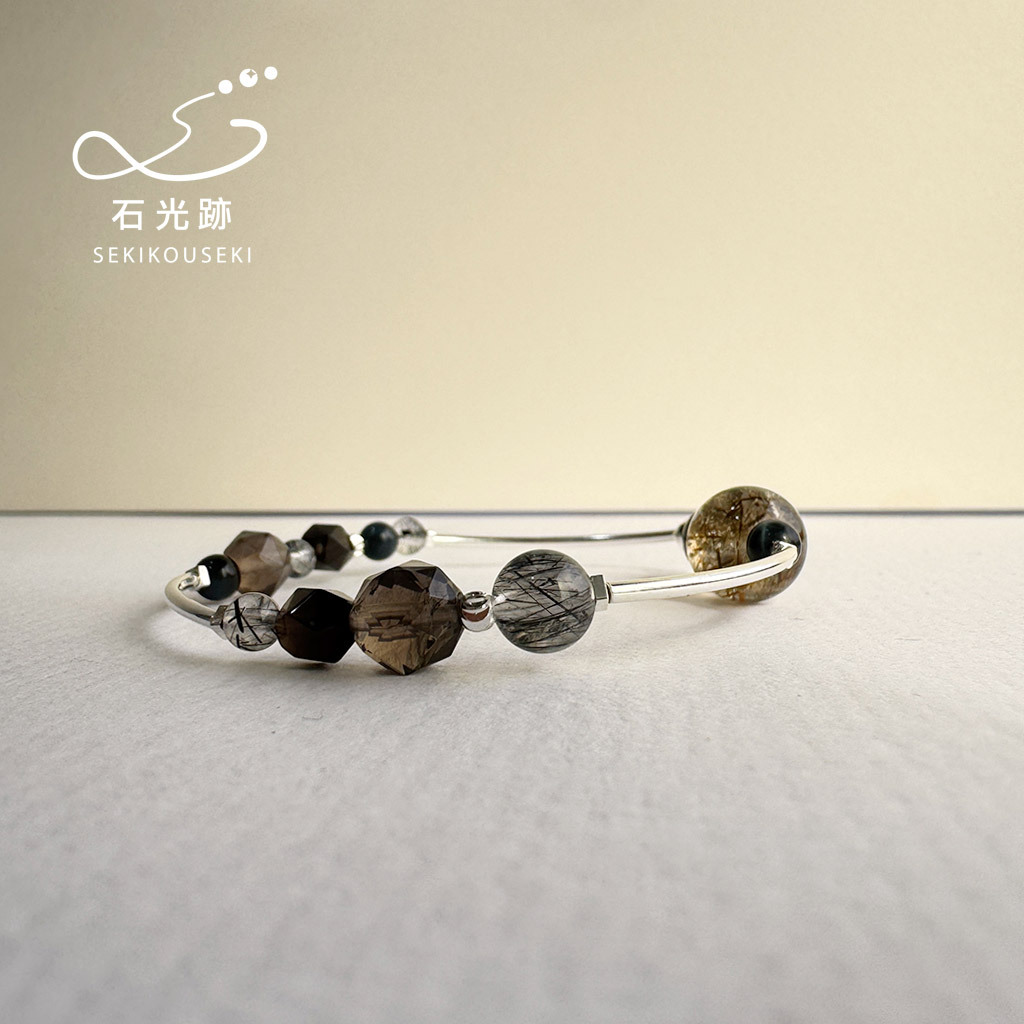 黑金超 × 金運石 × 黑髮晶 × 藍虎眼 × 冰曜石