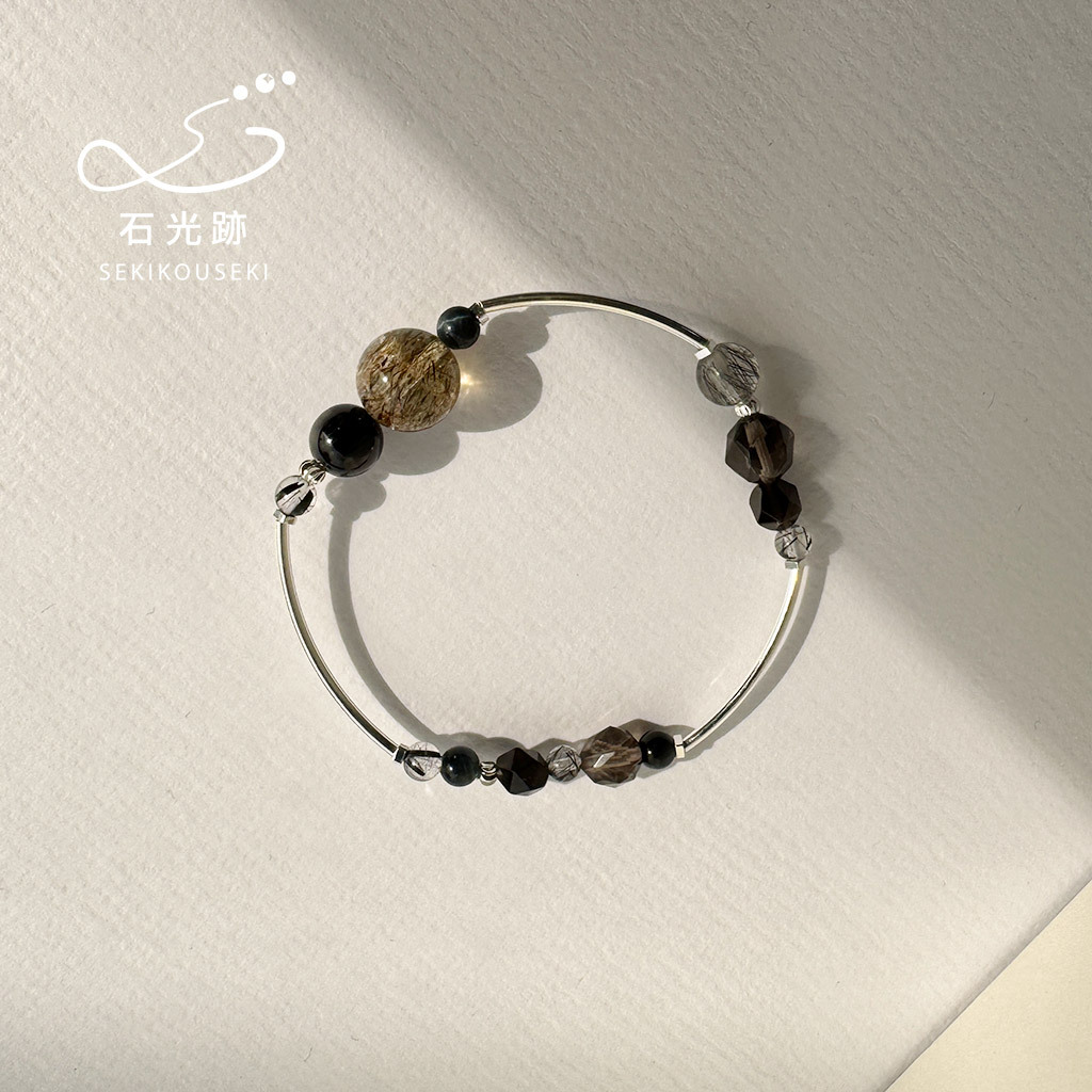 黑金超 × 金運石 × 黑髮晶 × 藍虎眼 × 冰曜石