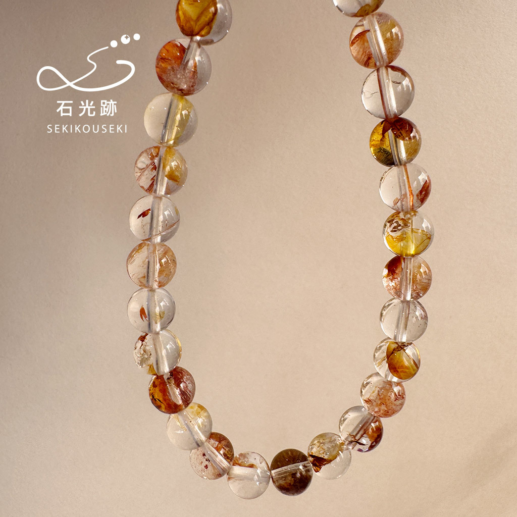 膠花水晶手串 7mm