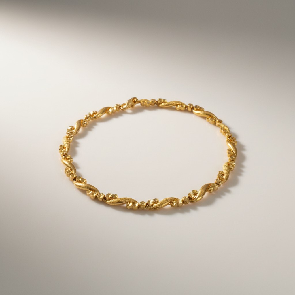 916-gold-s-link-wave-bracelet-diamond-cut