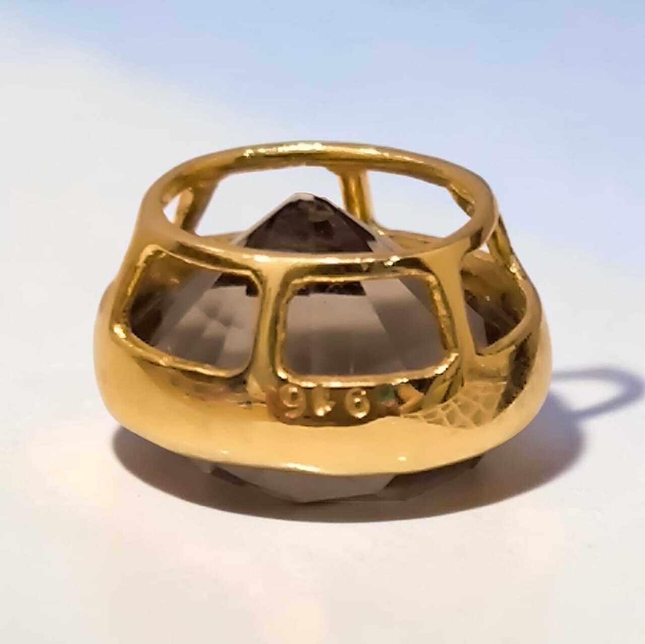 916 Gold Elegant Oval Gemstone Pendant (6)