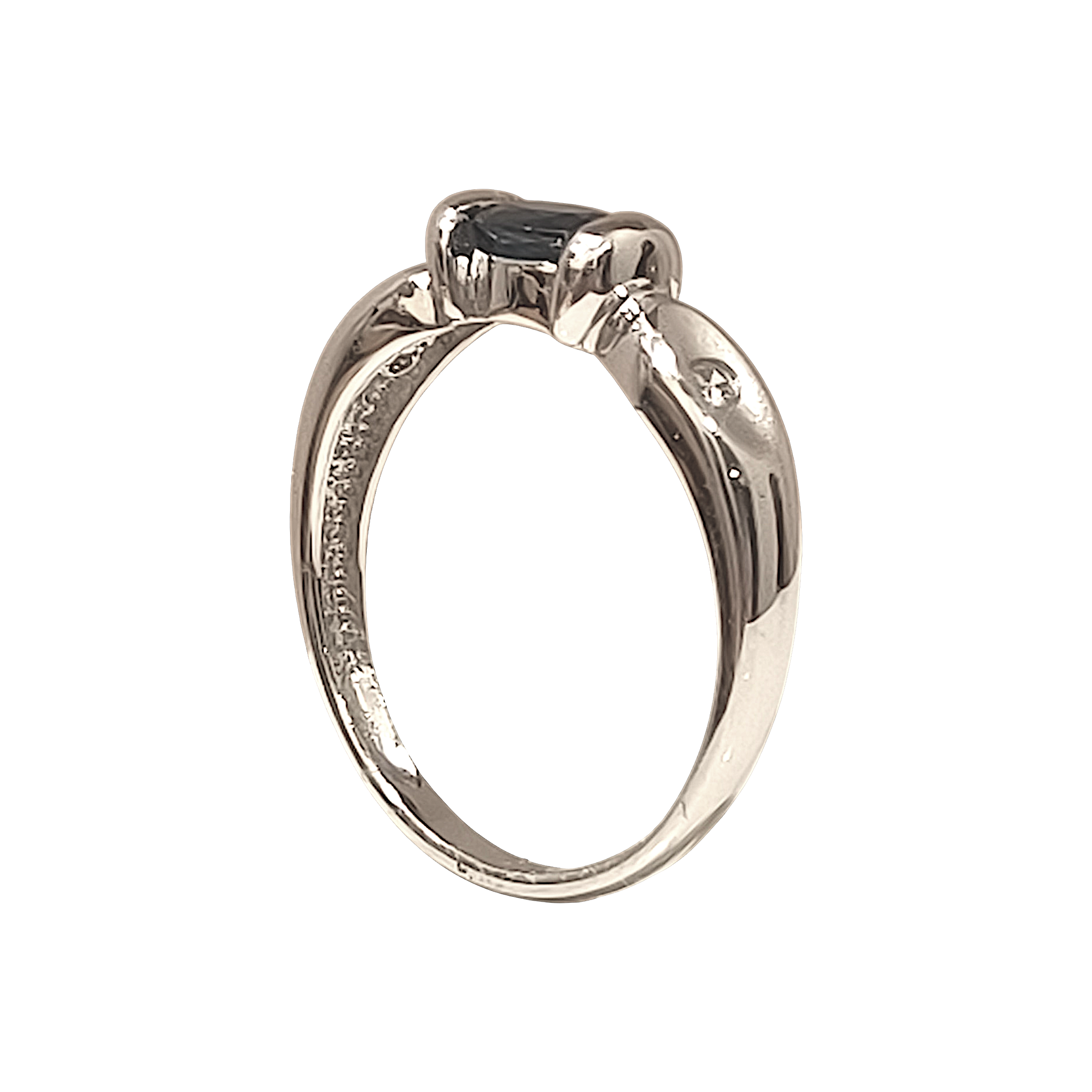 East-West Oval Sapphire & 2 Diamond Ring (5)
