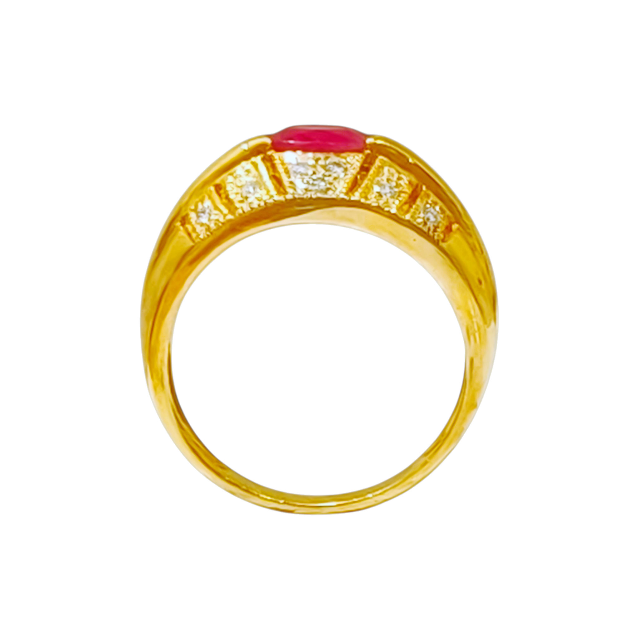 Heirloom Oval Ruby and Diamond Accent Statement Ring (5)
