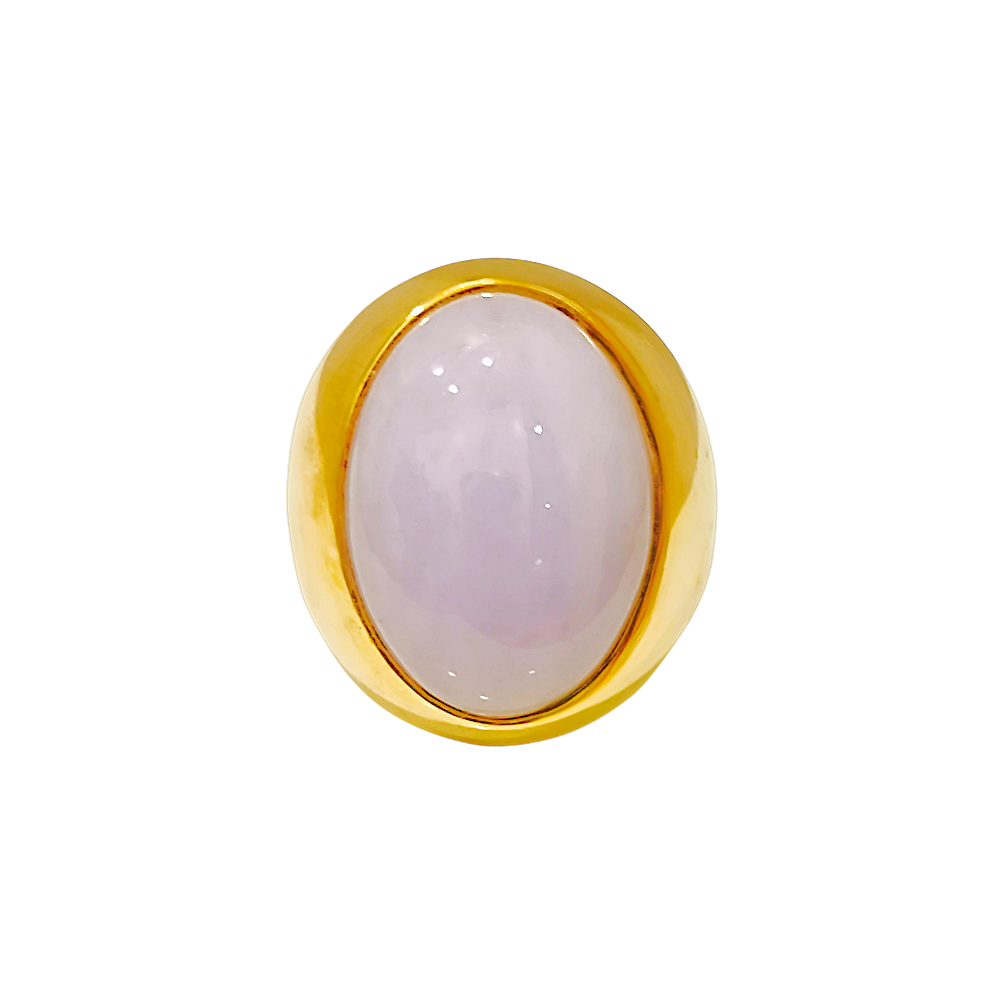 Lavender Jade Ring  Genuine Type A Jadeite Cabochon (1)