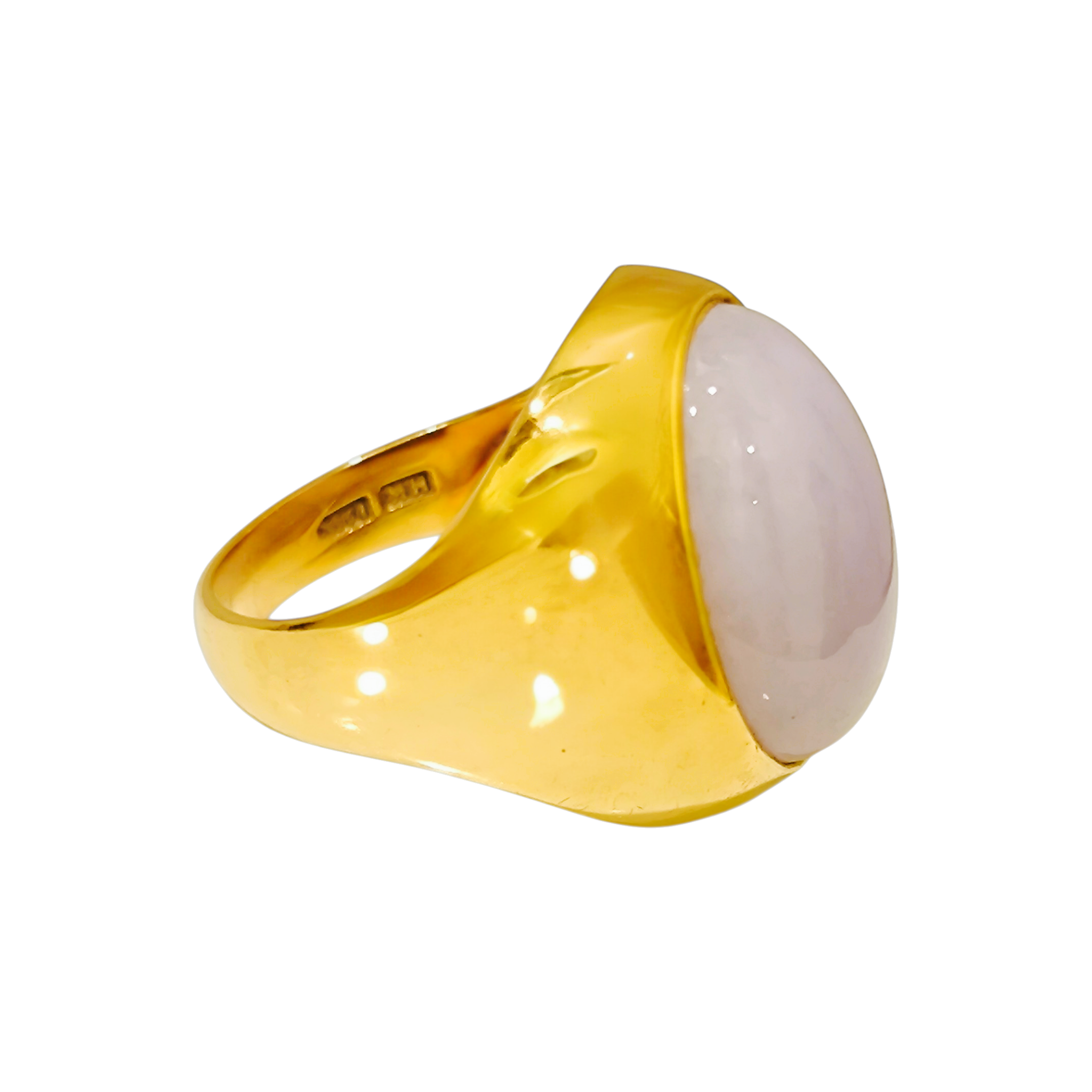 Lavender Jade Ring  Genuine Type A Jadeite Cabochon (4)