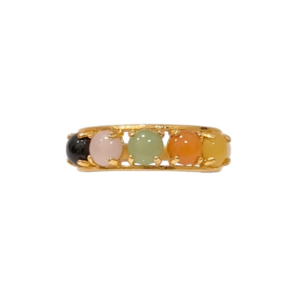 Multi-Color Type A Jadeite Arch Ring (1)