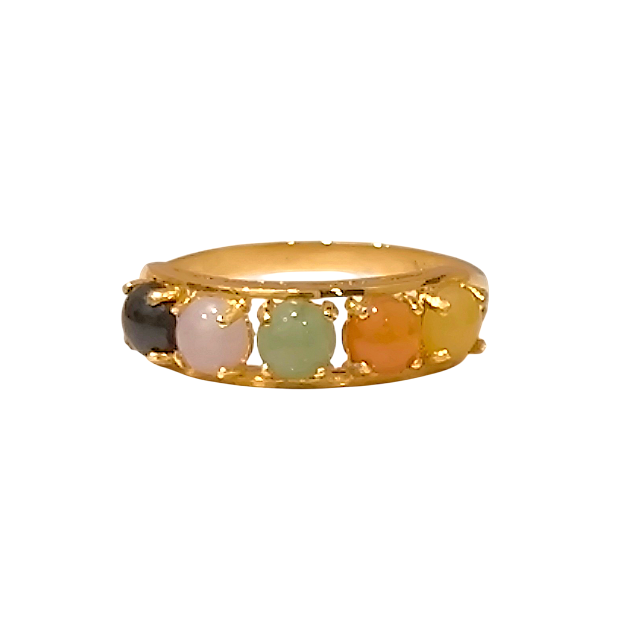 Multi-Color Type A Jadeite Arch Ring (1)