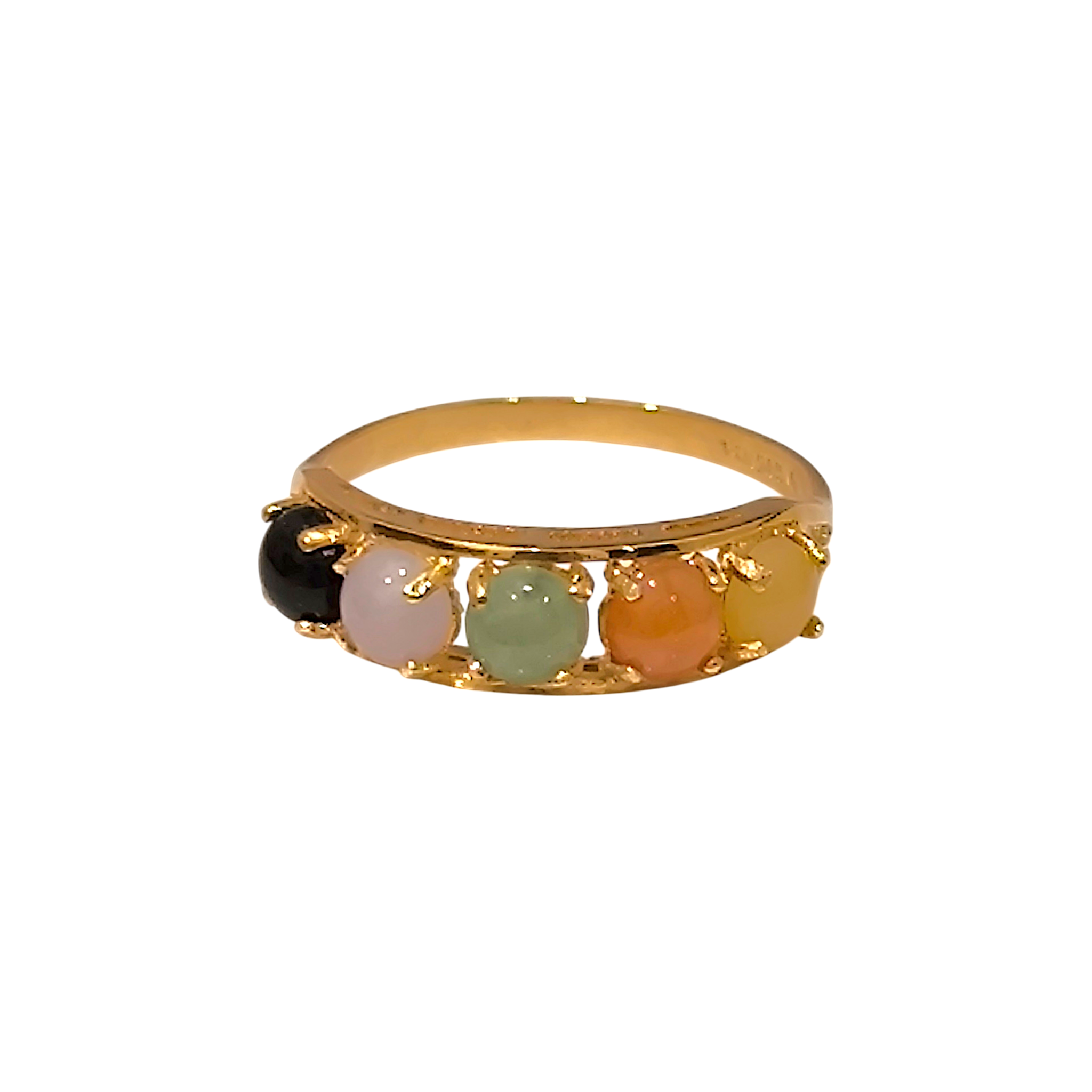 Multi-Color Type A Jadeite Arch Ring (7)