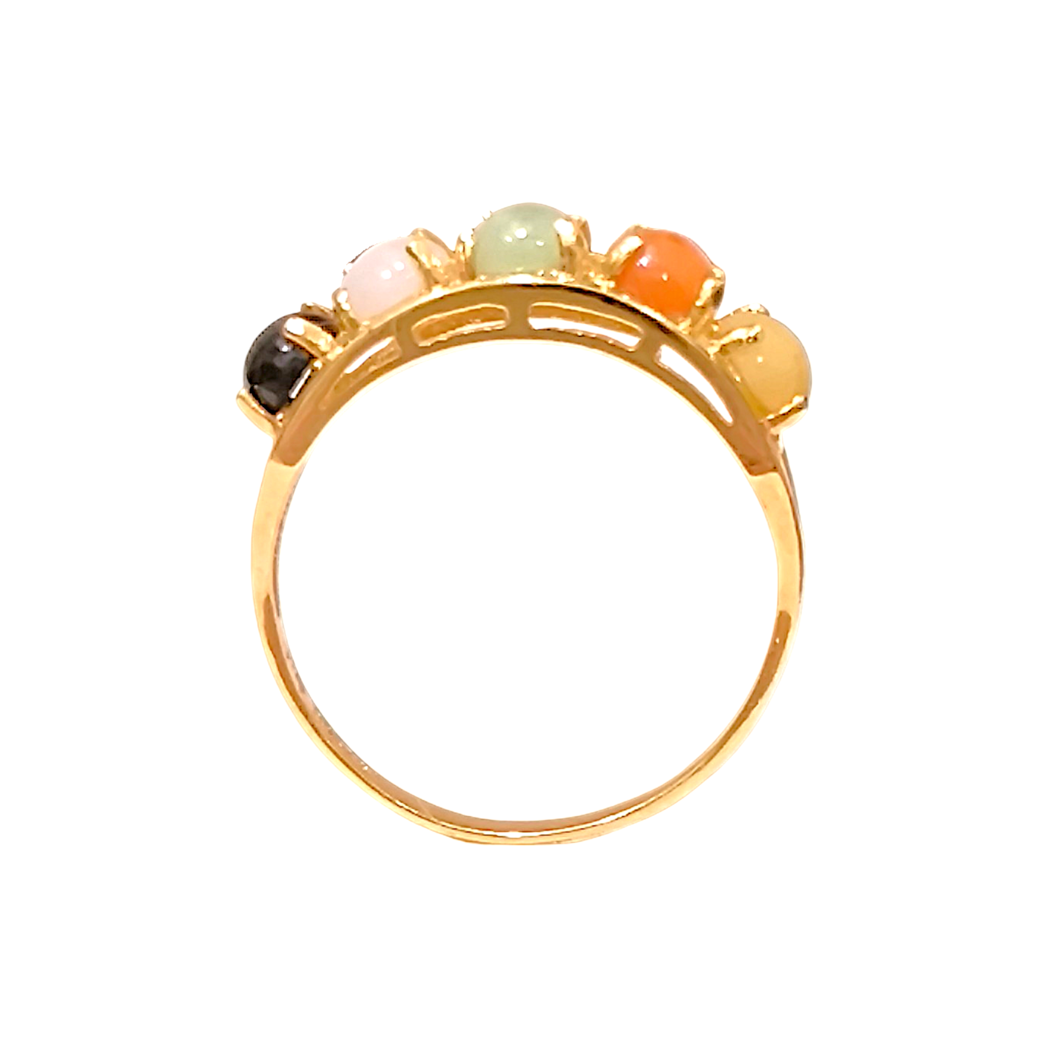Multi-Color Type A Jadeite Arch Ring (2)