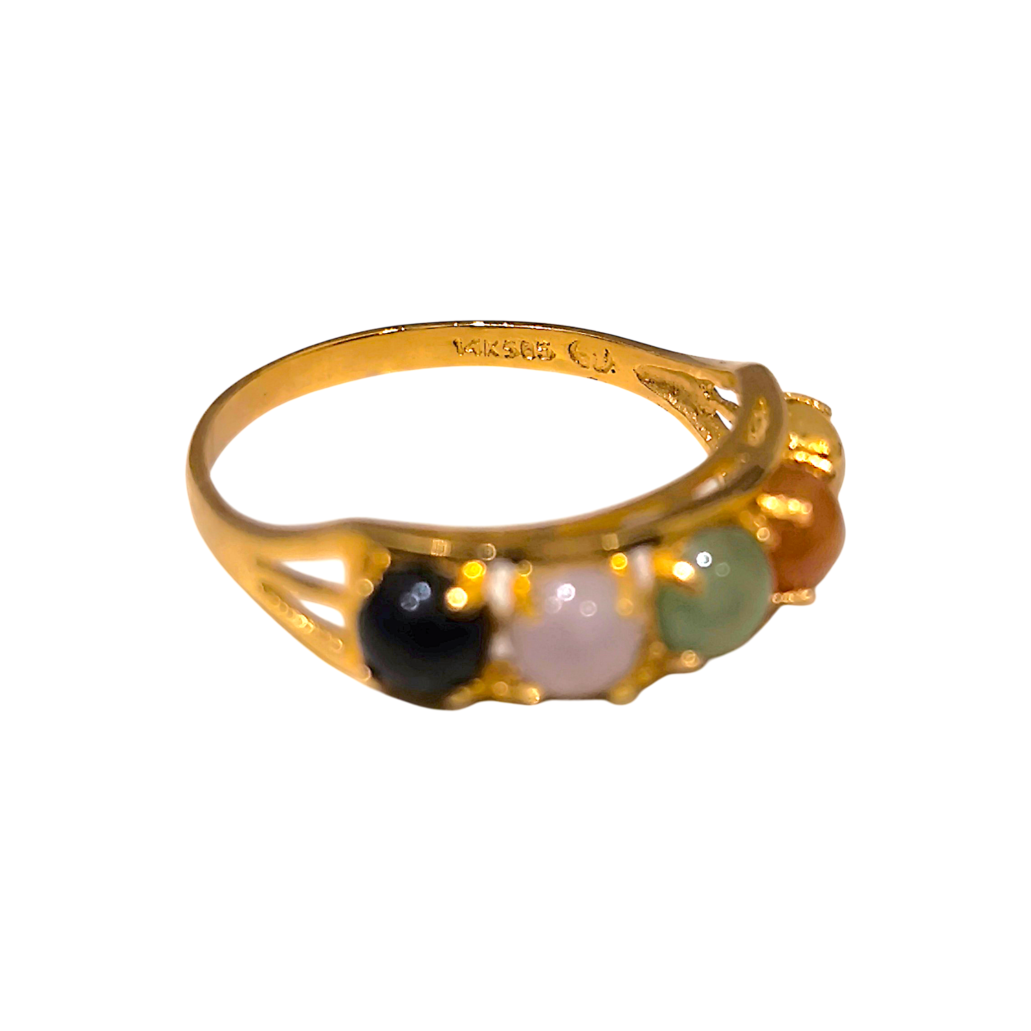 Multi-Color Type A Jadeite Arch Ring (8)