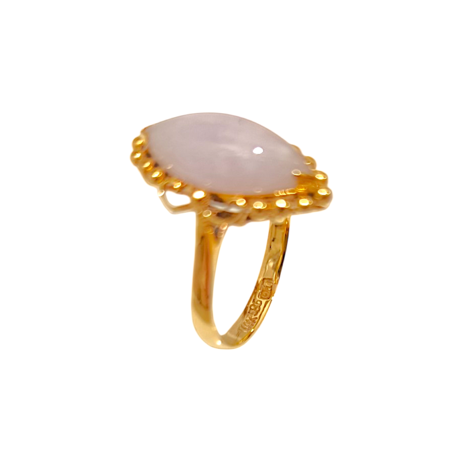 Beaded Crown Lavender Jade Ring (1)